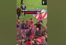 Diego Simeone i heftig krangel med Arsenal spiller