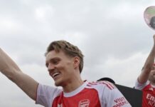 Martin Ødegaard-video med treffsikker «assist» til engelsk politimann